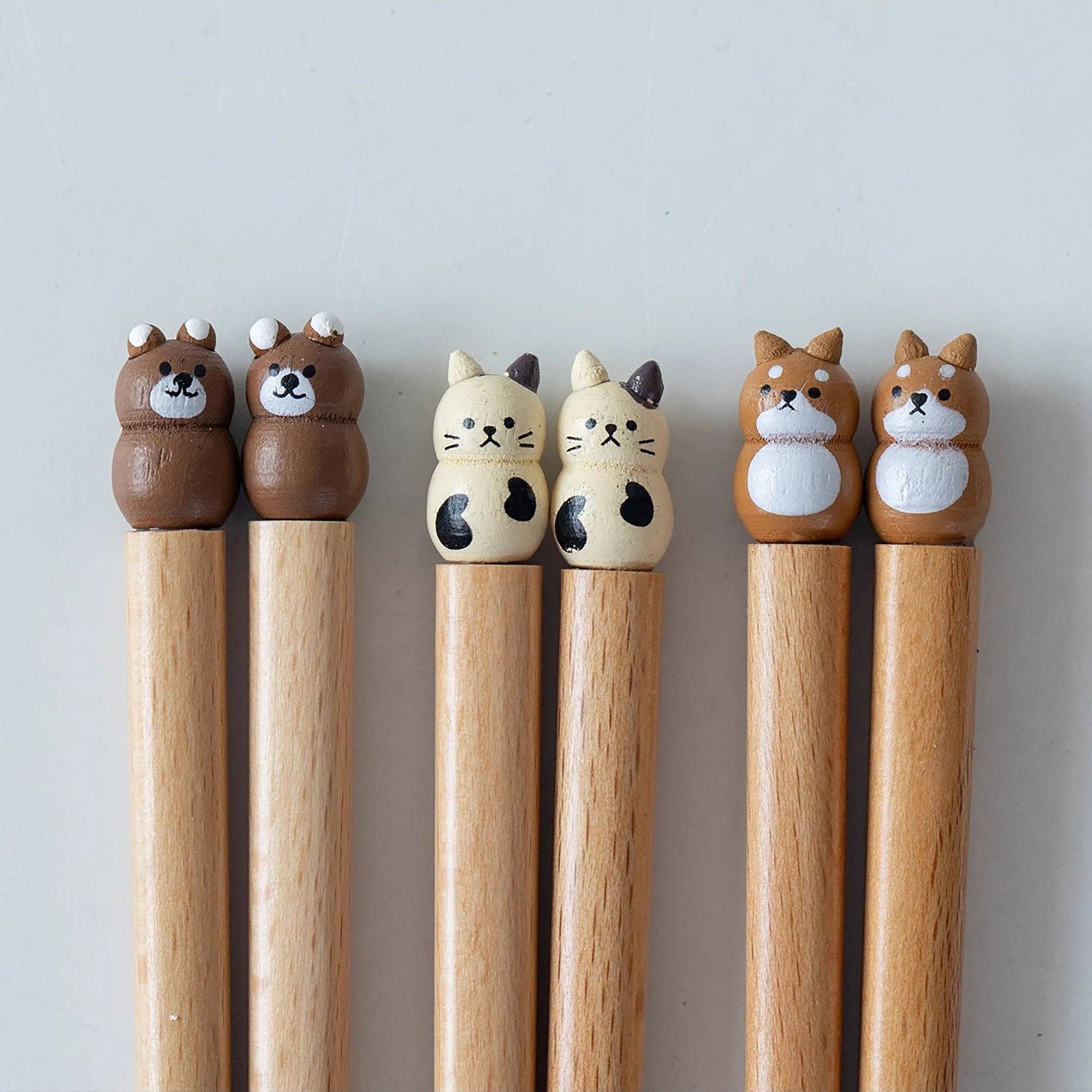 MinoCraft - Wholesale Chopsticks - Wooden chopsticks with animal decorations3