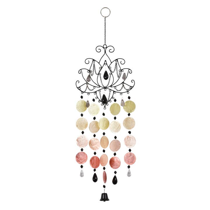 Teardrop Capiz Chime - Antique for wholesale by Om Gallery