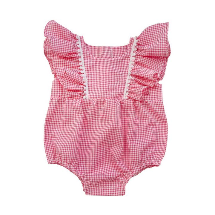 Austin Check Romper for wholesale by Sophie Catalou