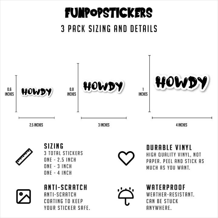 FunPopStickers - Vendita all'ingrosso Adesivo - Pacchetto di 3 Adesivi Divertenti - Set di Adesivi in Vinile da 2,5, 3 e 4 Pollici per Laptop - Citazioni Divertenti per Laptop, Telefono, Bottiglia d'Acqua, Auto e Altro (Confezione da 3)1