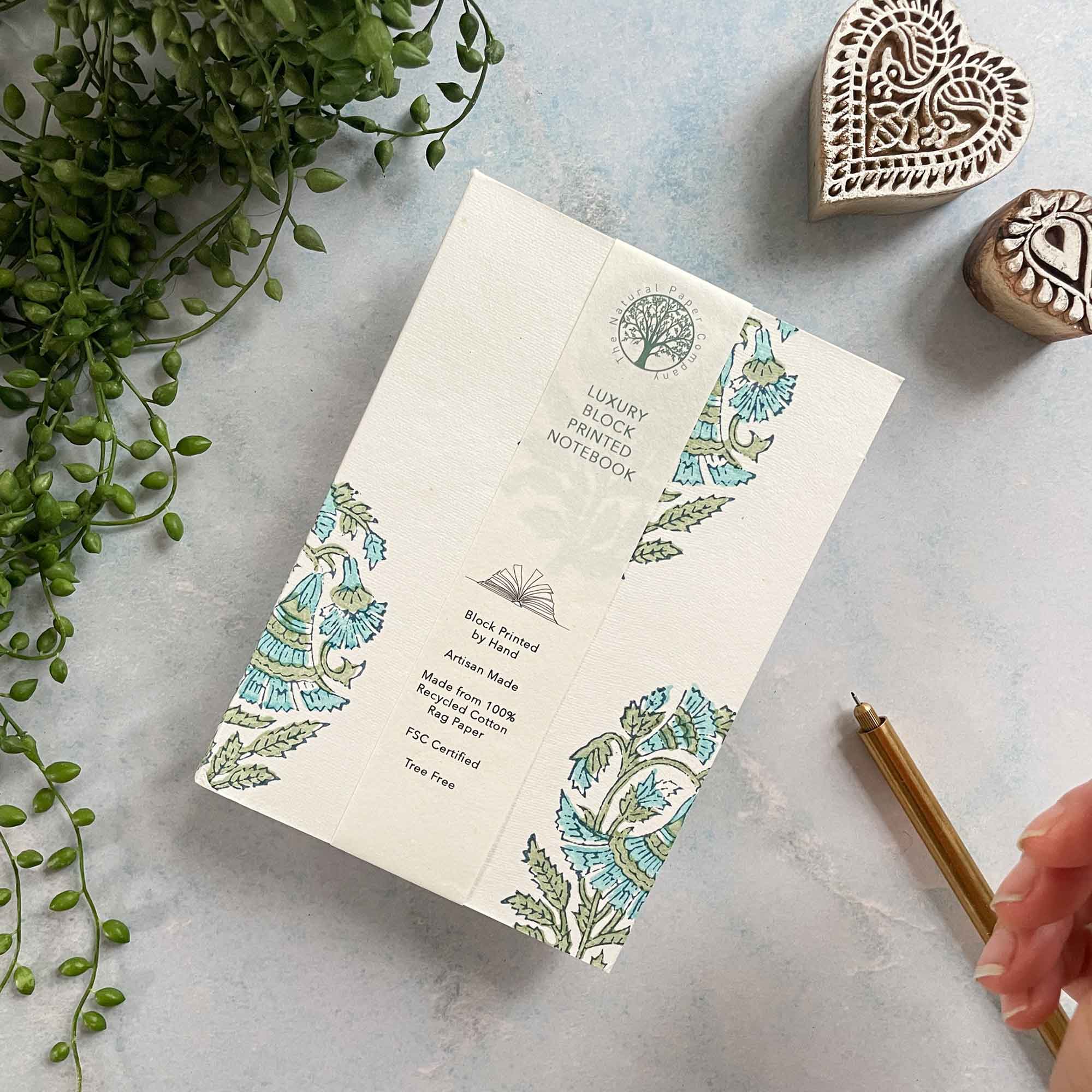 The Natural Paper Company – Engroshandel Notesbog – Connie Notesbog | Håndlavet, Håndbloktrykt, Træfri1