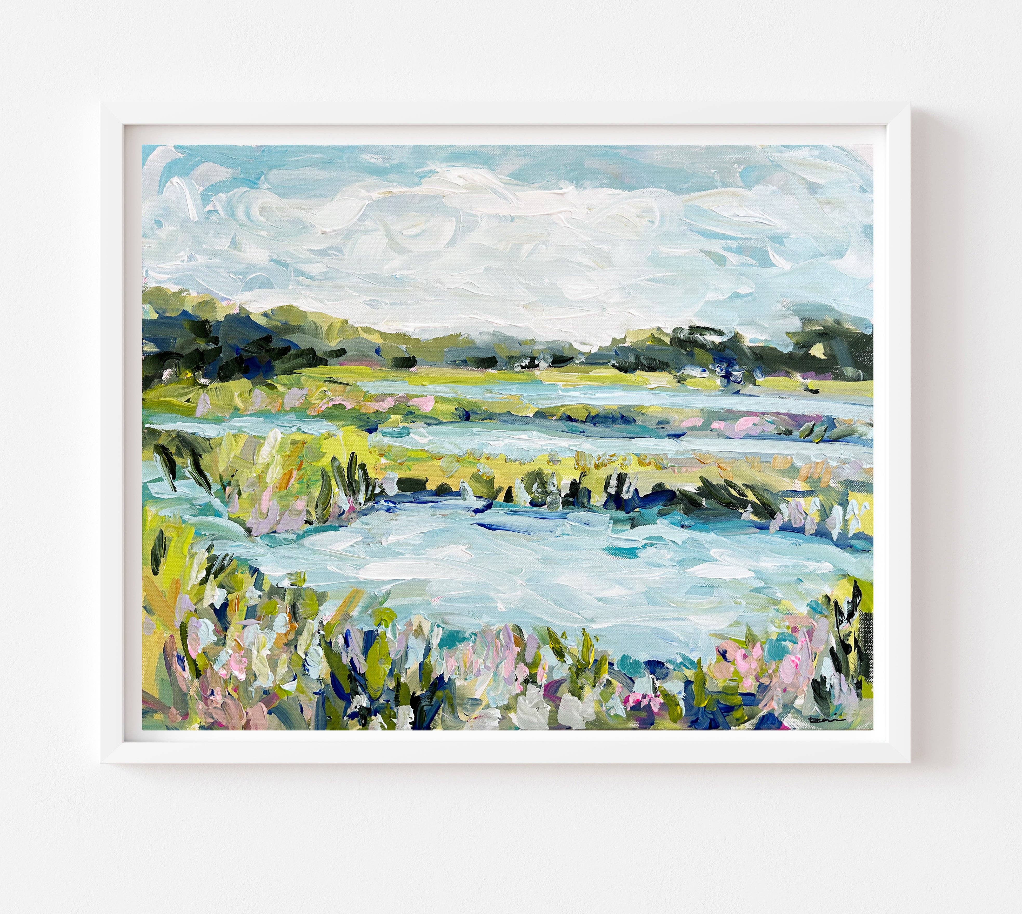 Maren Devine Art - Wholesale Art Print - Abstract Marsh Print on Paper, "Bright Marsh"1