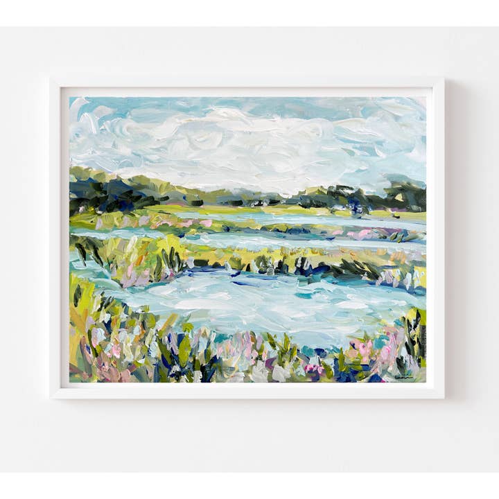 Maren Devine Art - Wholesale Art Print - Abstract Marsh Print on Paper, "Bright Marsh"1