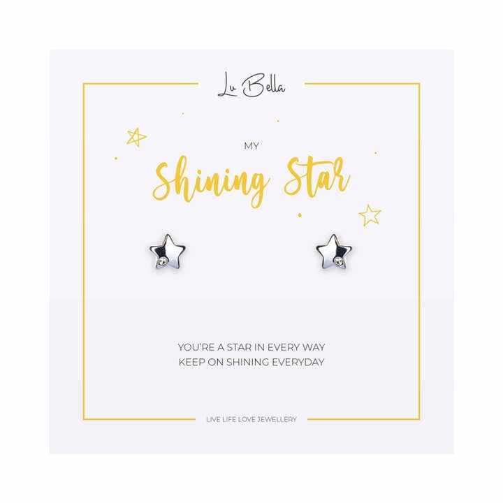 My Shining Star Sentiments Earrings for wholesale by Lu Bella