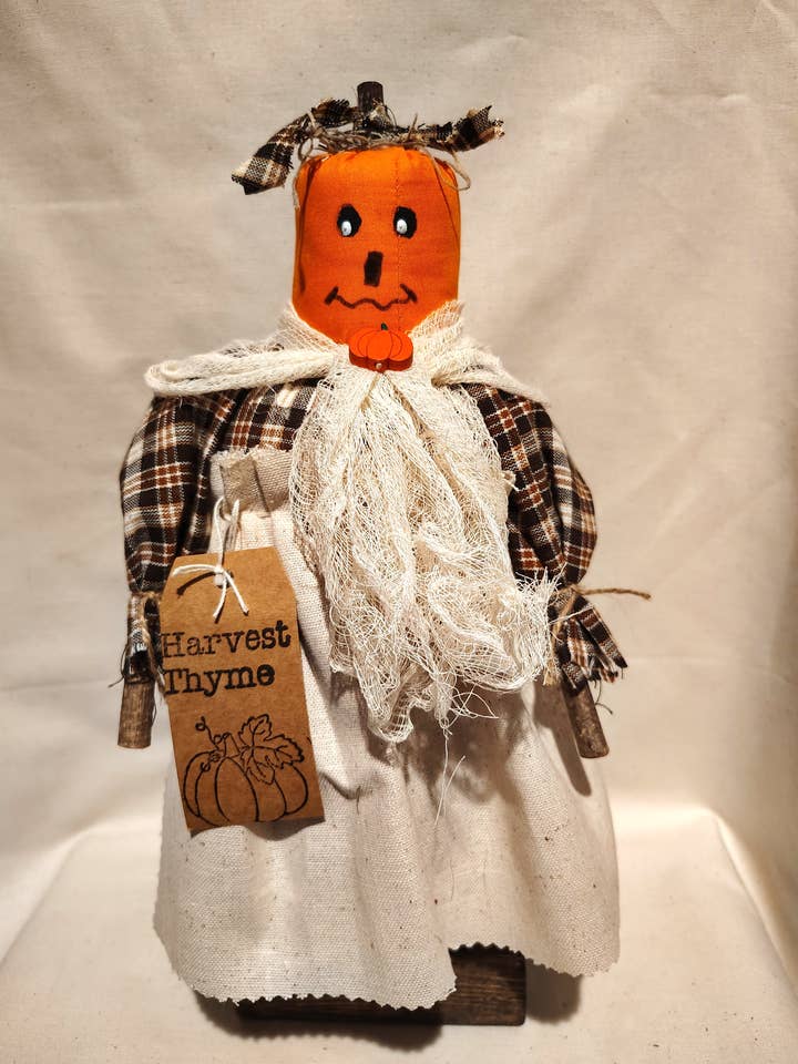 Ms Sadie Pumpkin for wholesale by The Heritage Primitive Gift Shoppe