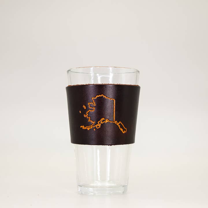 Læderølglas - Alaska State Outline for engroshandel hos Lindy Leather