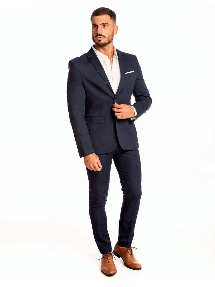 CELOPMAN - Wholesale Kostuumjas - Heren - Donkerblauw colbert2