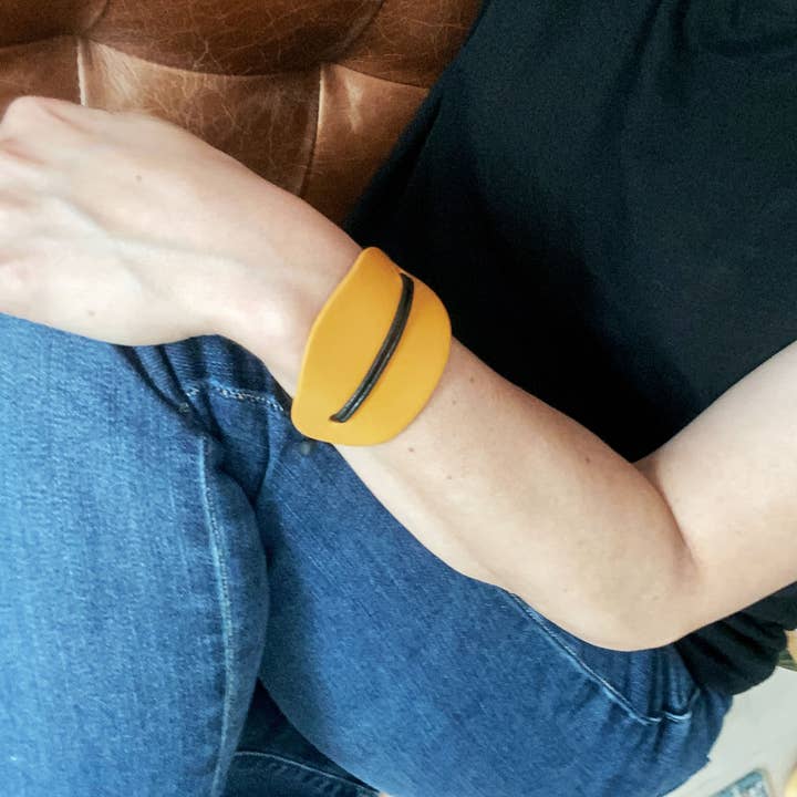 Lilly | Handmade Minimalist Bracelet in Mustard for wholesale by Pinah