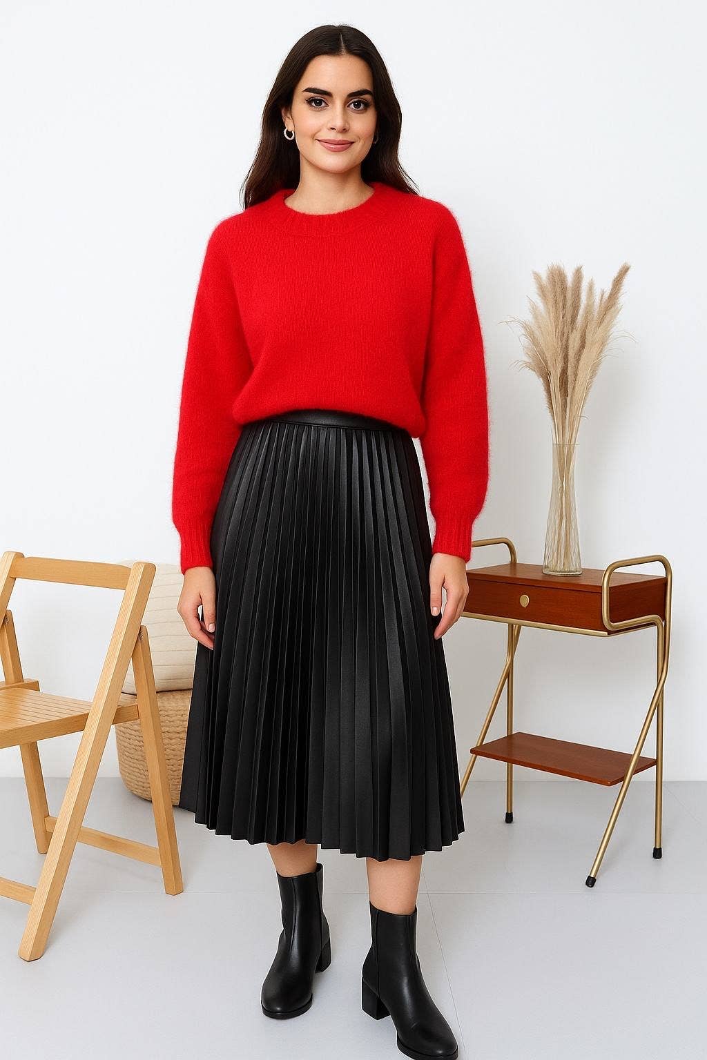 Orice - Wholesale Knit Sweater - Women's - Round neck sweater 52% baby alpaca fall/Christmas - Orice0