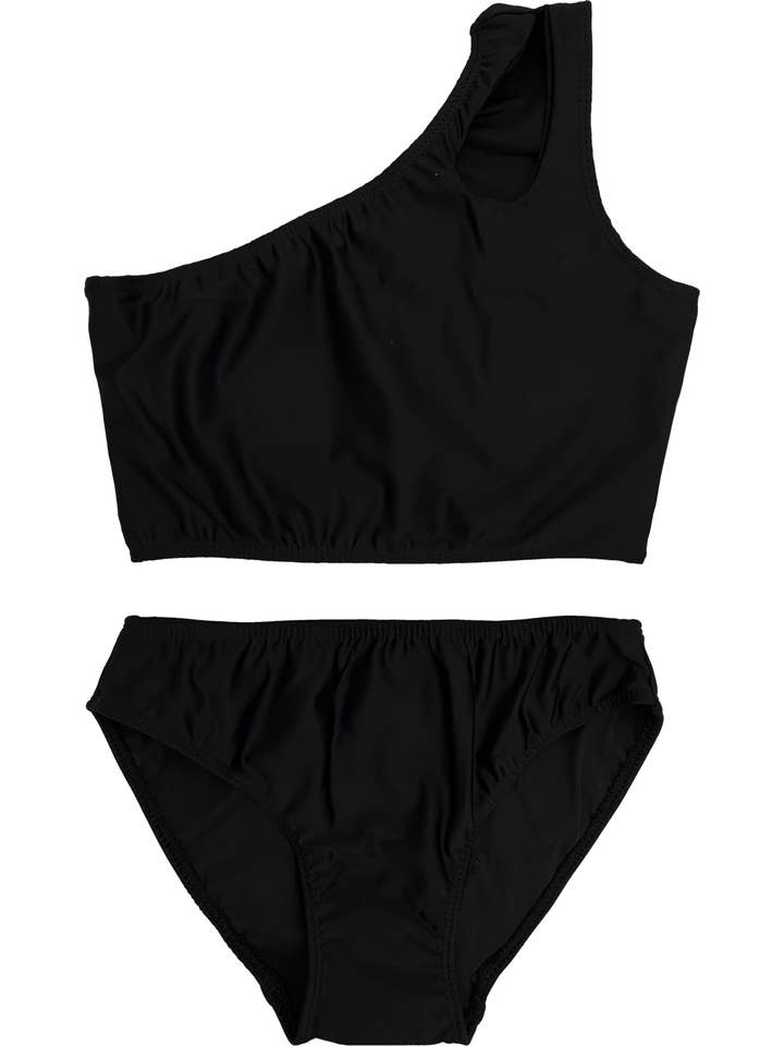 Cheryl Creations Kids - Wholesale Two Piece Swimsuit - Kids - Girl's Two Piece One Shoulder Bathing Suit