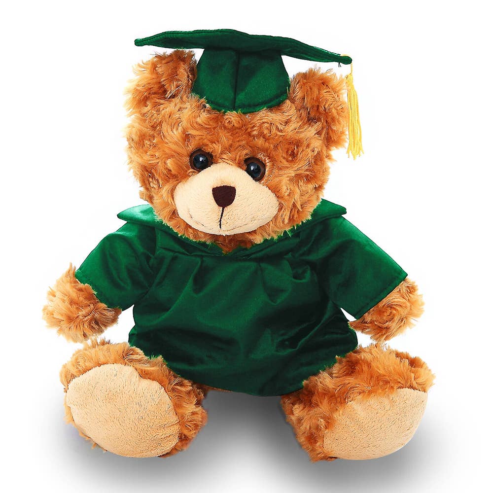 Plushland - Wholesale Stuffed/Plush Toy - Kids & Baby - 11″ Graduation Mocha Bear Plush | Plush in Custom Cap & Gown8