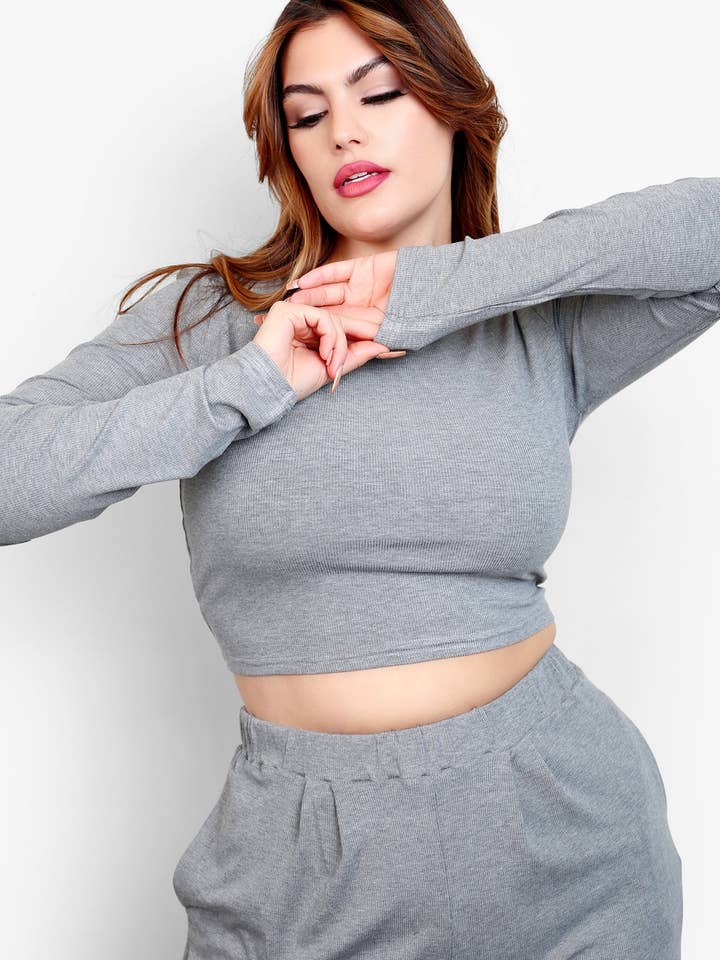 Gray Never A Dull Moment Palazzo Pant Set for wholesale on Faire6