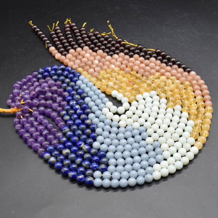 Natuurlijke 7 Chakra Halfedelsteen Kralen van Kwaliteit A voor wholesale door Oriental Direct Craft Supplies