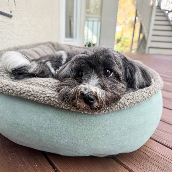 Carolina Pet Company - Wholesale Pet Bed - Dog - Microfiber and Tipped Berber Round Comfy Cup Dog Bed6