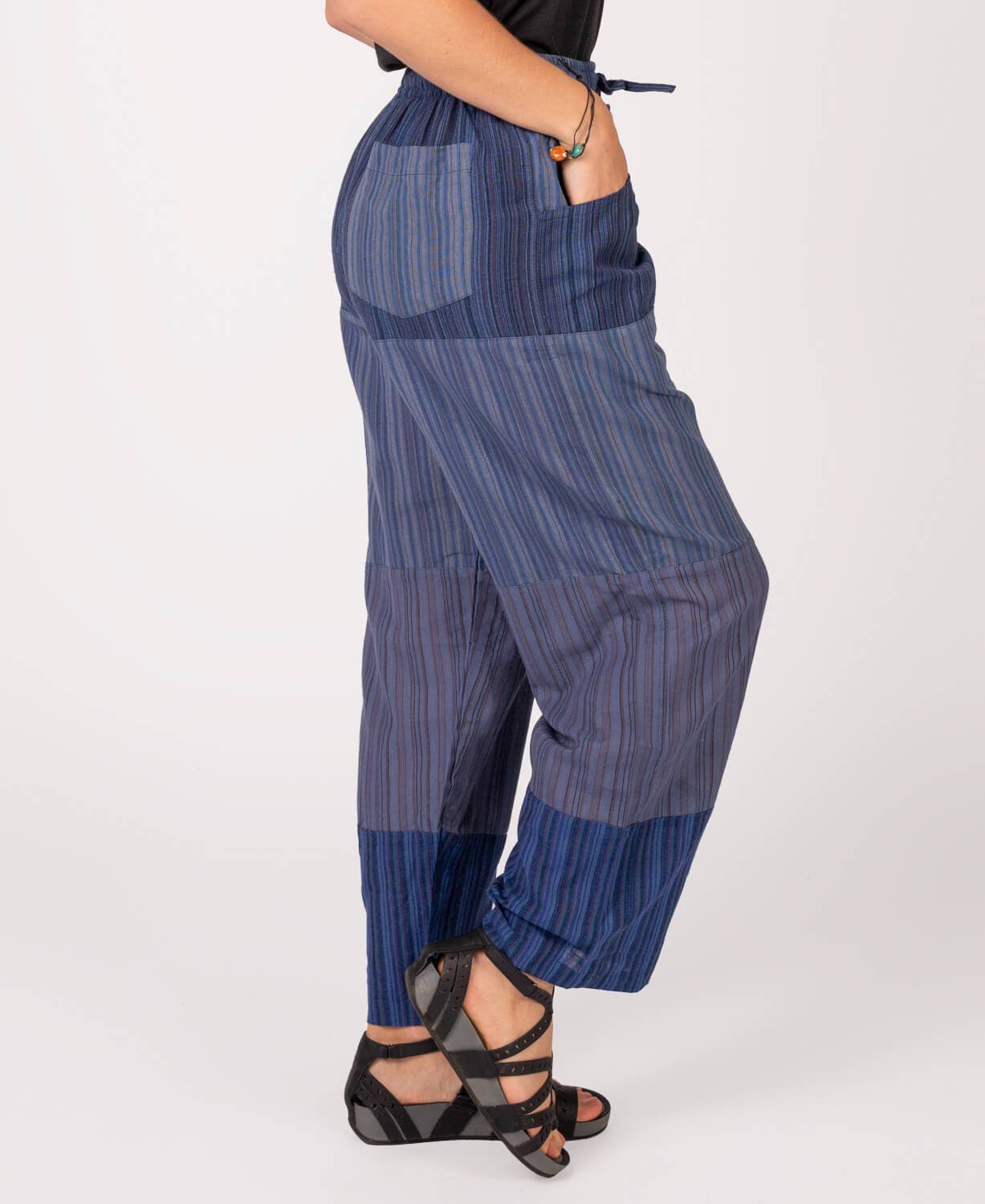 Soul Flower – Großhandel Hose – Unisex – Patchworkhose - Blau3