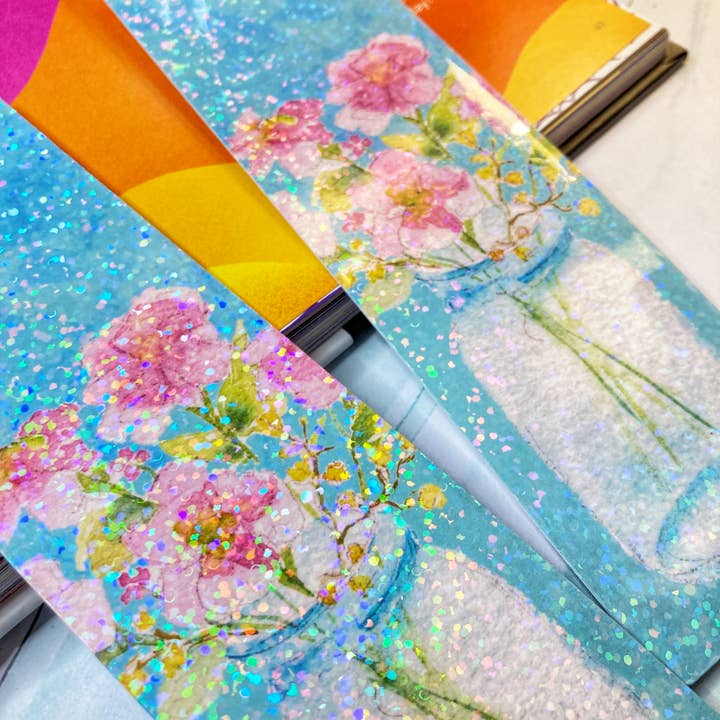 Floral Mason Jar Bookmark for wholesale by stickersbyjodi