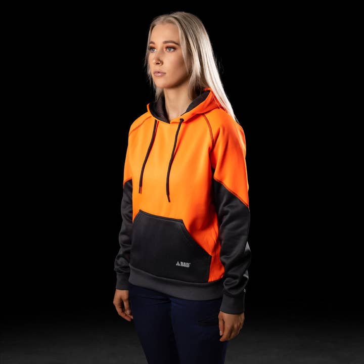 BAD WORKWEAR - Wholesale Hoodie - Women's - BAD WOMENS ESSENTIALâ„¢ HI-VIS FLEECE HOODIE