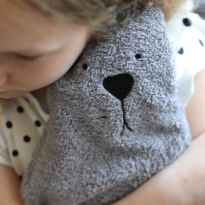 0,7L kids hot water bottle with 100% cotton terry fabric cov for wholesale by ULECE