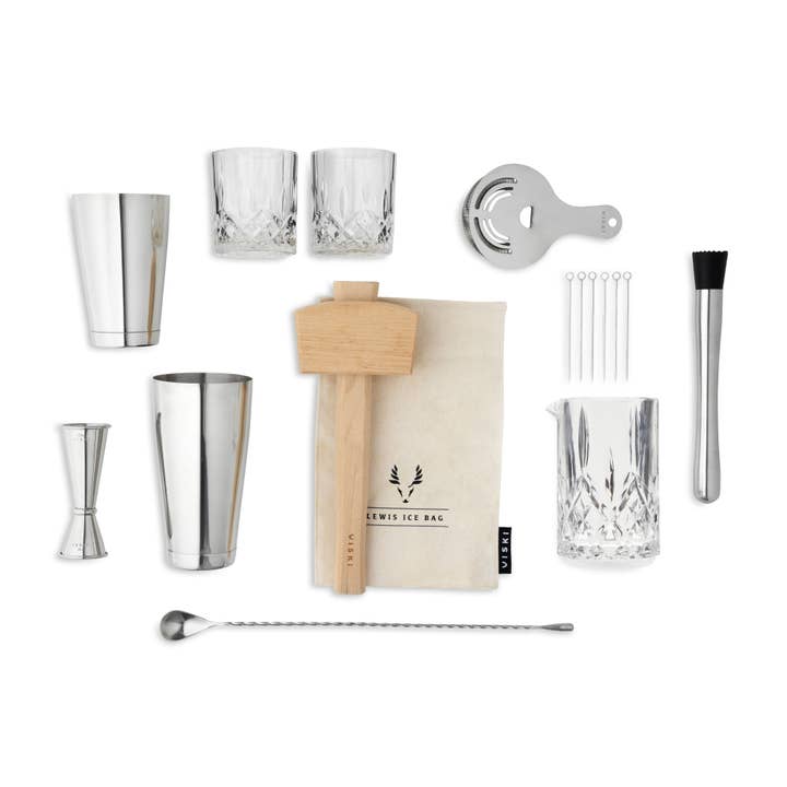 Stainless Steel Ultimate Bar Essentials Set of 17 for wholesale by Viski