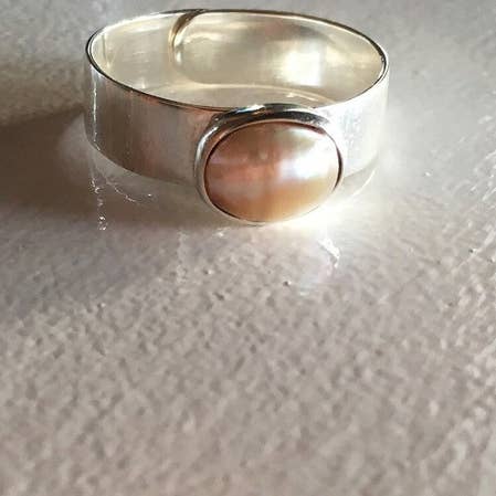 Fair Anita - Wholesale Single Stone/Solitaire Ring - Dolores Freshwater Pearl Sterling Ring2