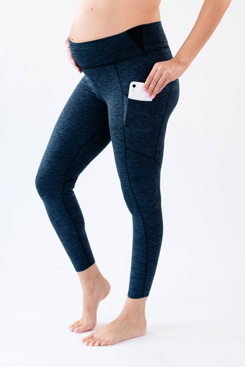Berkley Clothing - Vente Legging tendance – maternité - Legging 7/8 taille haute ultra doux Cindy - Gris sidéral5