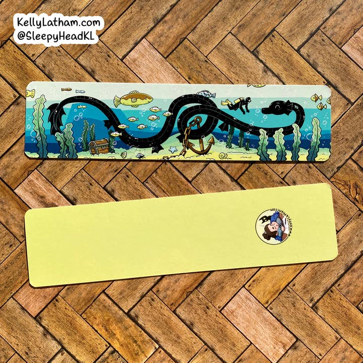 Sea Monster Ocean Myth Bokmärke Bokhandel Läser Cute Sea för wholesale av Kelly Latham Art