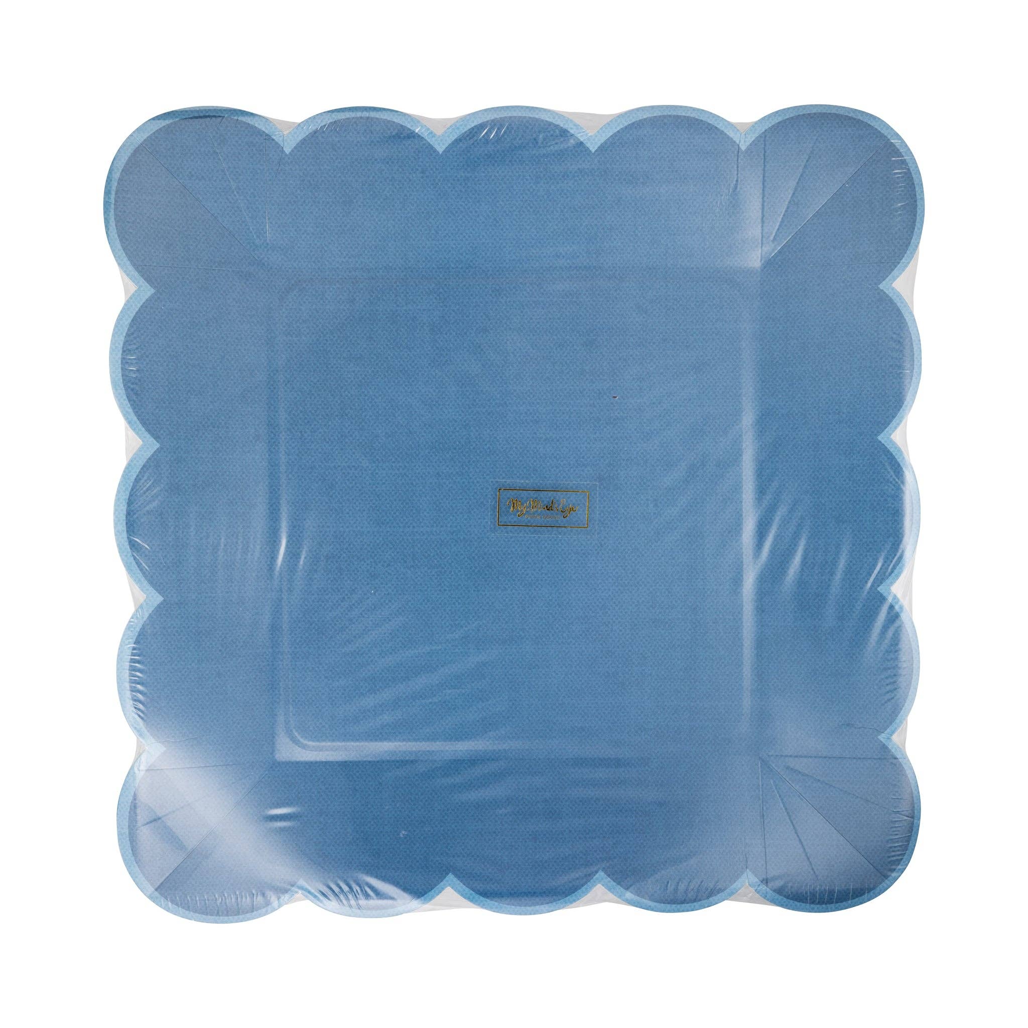 My Mind’s Eye - Wholesale Disposable Plate - HAM1144 - Hamptons Blue Large Scallop 11" Paper Plate5