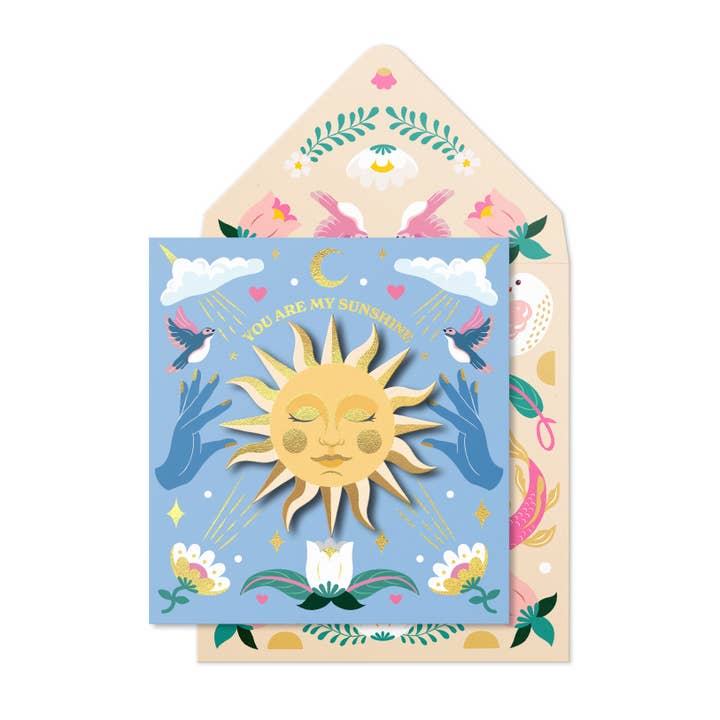 Sei il Mio Raggio di Sole, Biglietto d'Auguri Fatto a Mano Vuoto per la vendita all'ingrosso da parte di Tache