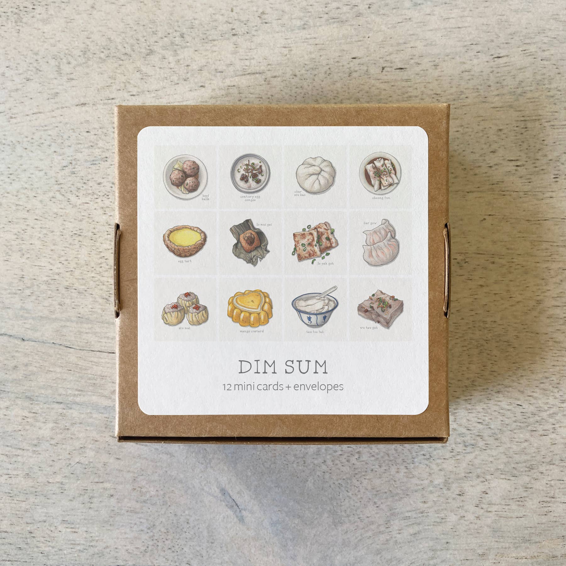 Yeesan Loh - Wholesale Stationery/Notecard Set - Mini Cards Set / Dim Sum4