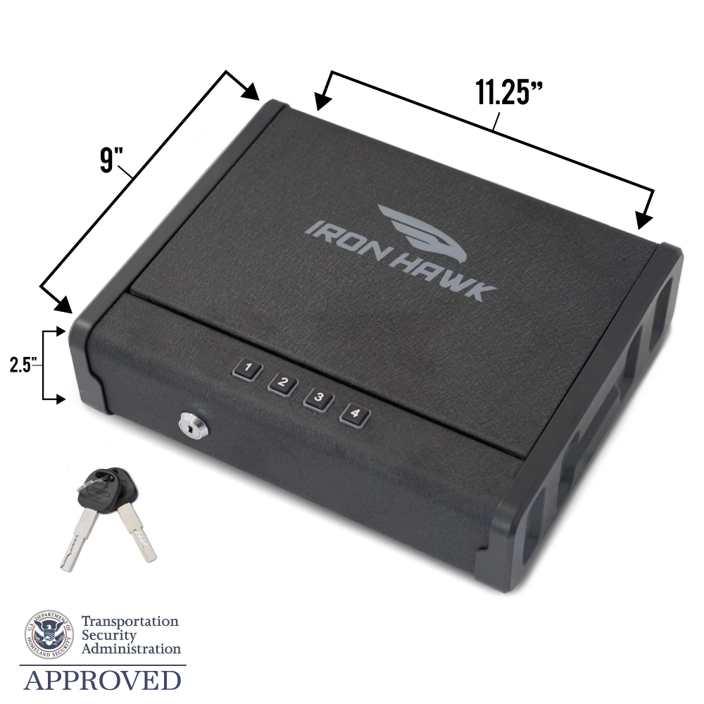 Iron Hawk Safe - Vendita all'ingrosso Contenitori portaoggetti - Iron Hawk IHQ500 cassaforte portatile ad accesso rapido per pistole2