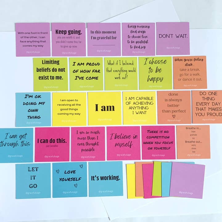 Graceful Sage – Notas adesivas por atacado – Afirmações diárias, notas adesivas positivas divertidas5