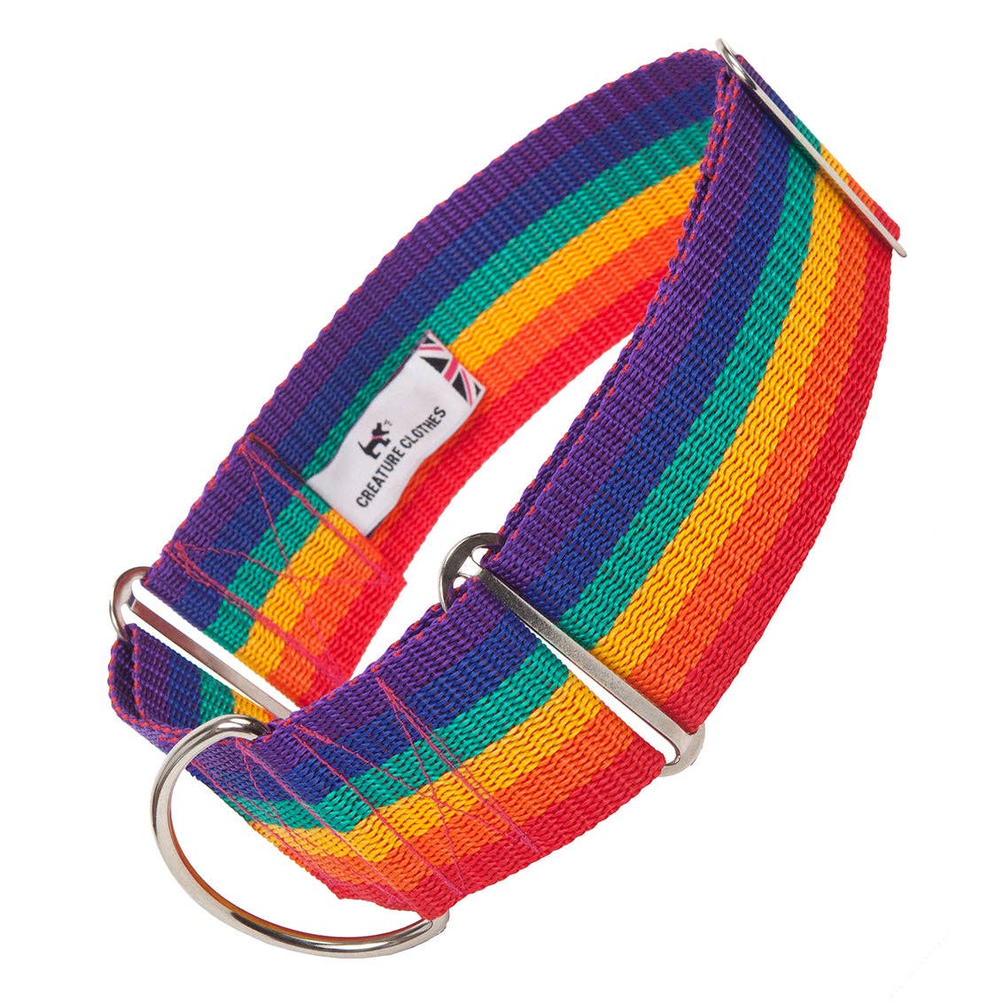 Creature Clothes – wholesale Pet collar – Dog – Martingale Dog Collar In Rainbow Pride0