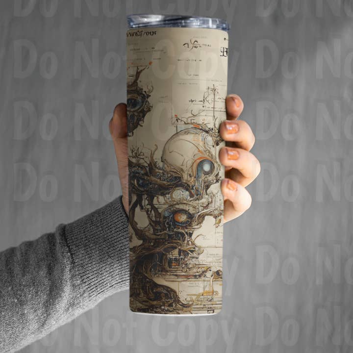 Steampunk Fantasy Journal Entry Tumbler for wholesale by Gonna Get Crafty