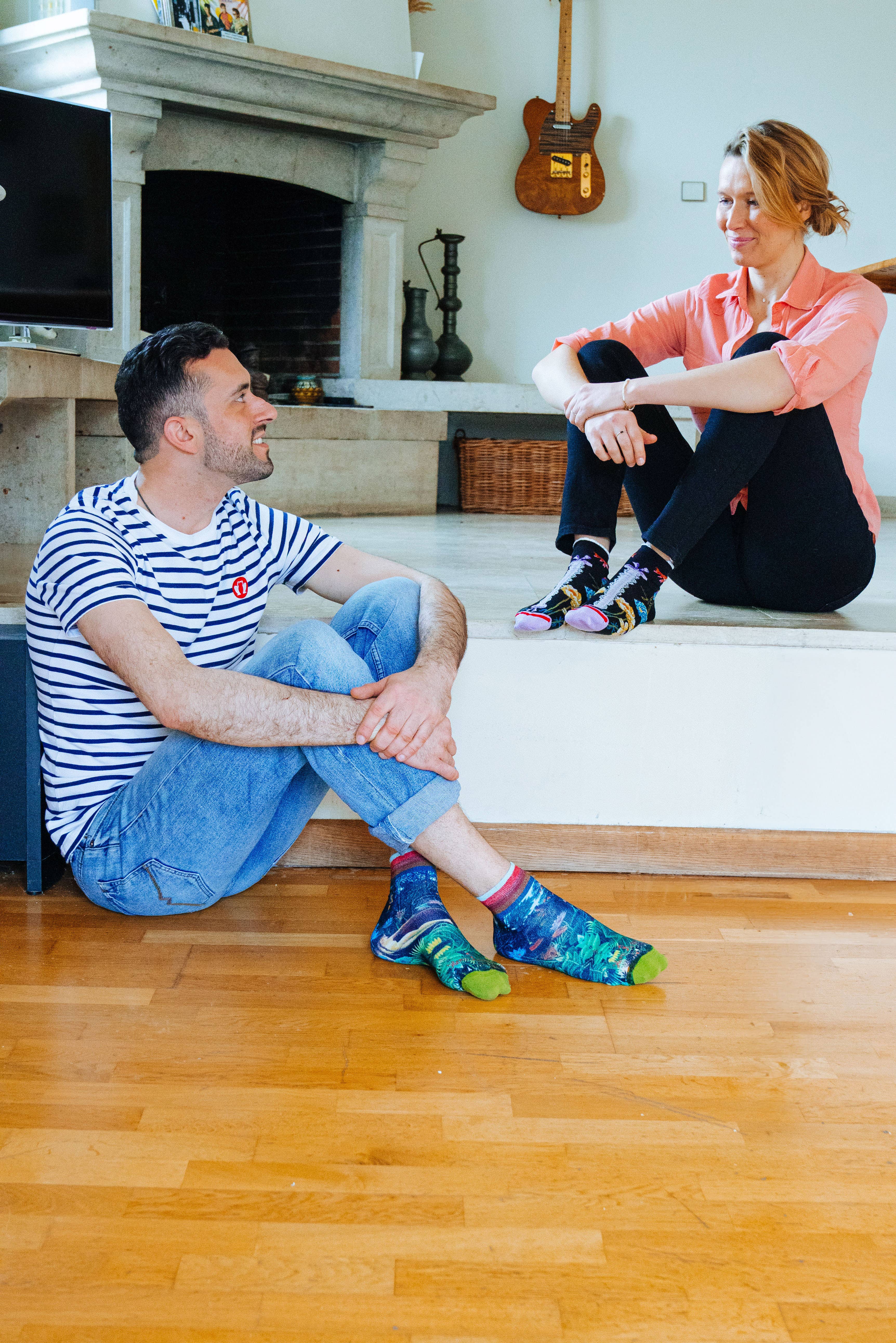 Ruban Rouge - Wholesale Socks - Men's - Men's ultra-short socks Bamboo Dream by Douanier Rousseau1