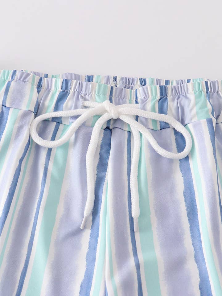 Aspen Rain Boutique - Wholesale Swim Shorts - Men's - Blue stripe men swim trunks1