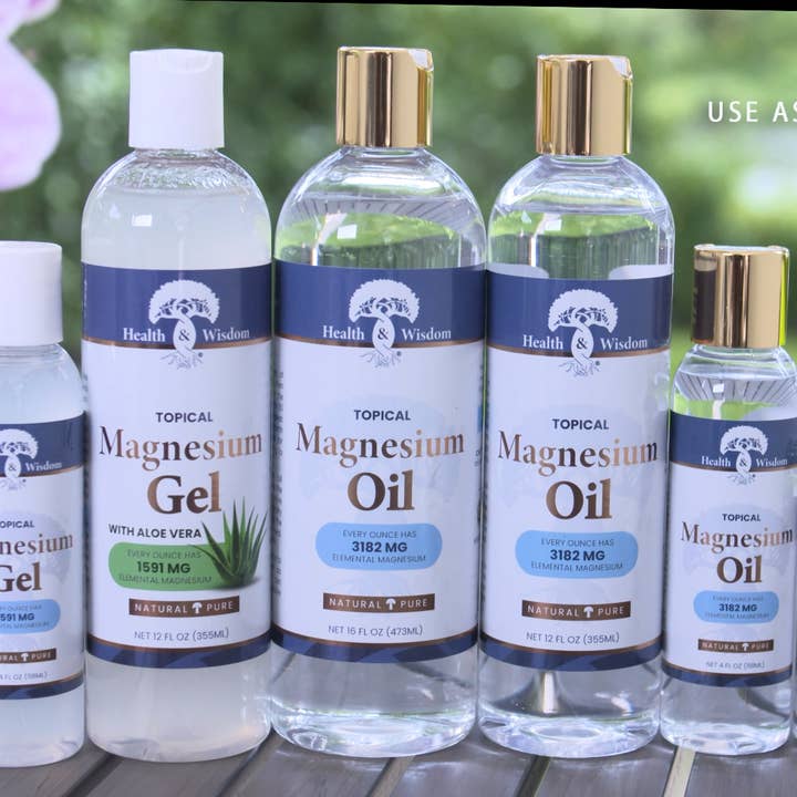 Health and Wisdom – Creme/loção corporal por atacado – Gel de magnésio - 12 onças2