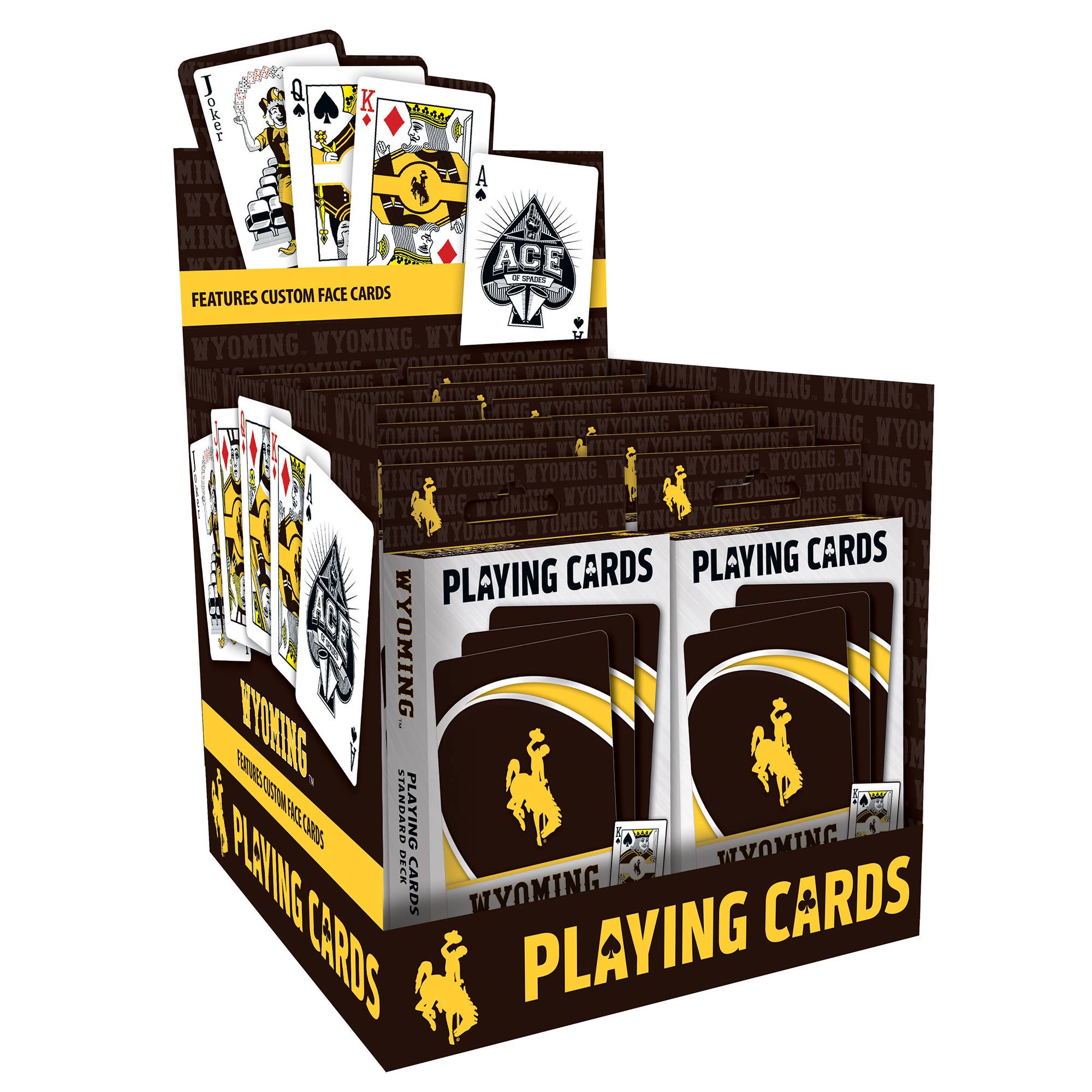Masterpieces Puzzles - Wholesale Playing Cards - Wyoming Cowboys Playing Cards3