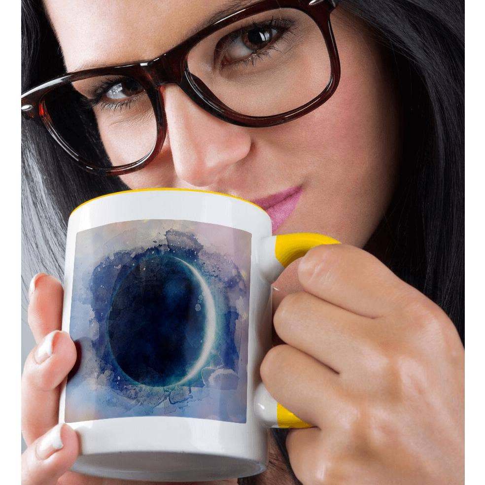 3dRose - Wholesale Coffee Mug - 3dRose, Image Of Watercolor Blue Moon Eclipse, Mug1