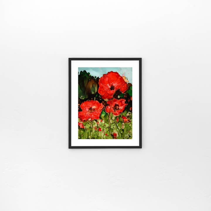Backyard Poppies for wholesale by Rachel Wall Fine Art