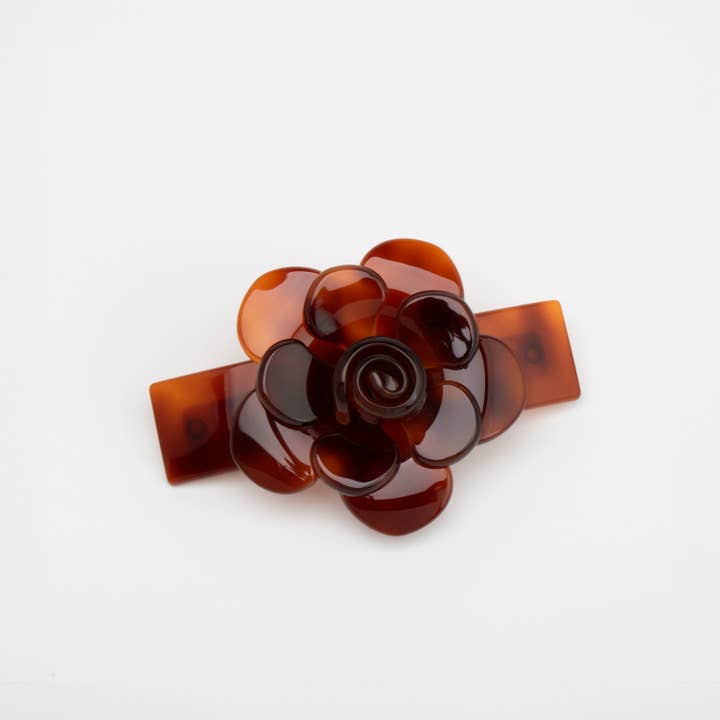 Small “Camélia” hair clip - Icon - in acetate for wholesale by Déliska-H