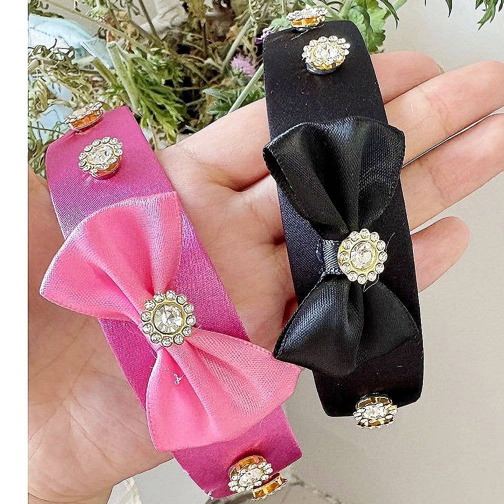 Diacly - Wholesale Fashion Headband - Women's - 12pk Shiny Cloth Bow Ribbon Headband0