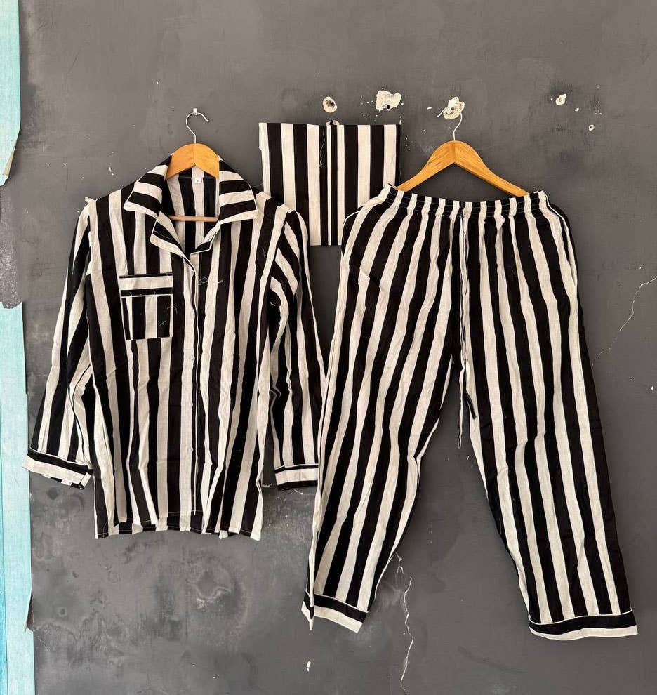 GYPSY STUDIO – Großhandel Schlafanzug-Set – Damen – Modisches Damen-Pyjama-Set aus Baumwolle für den Sommer5