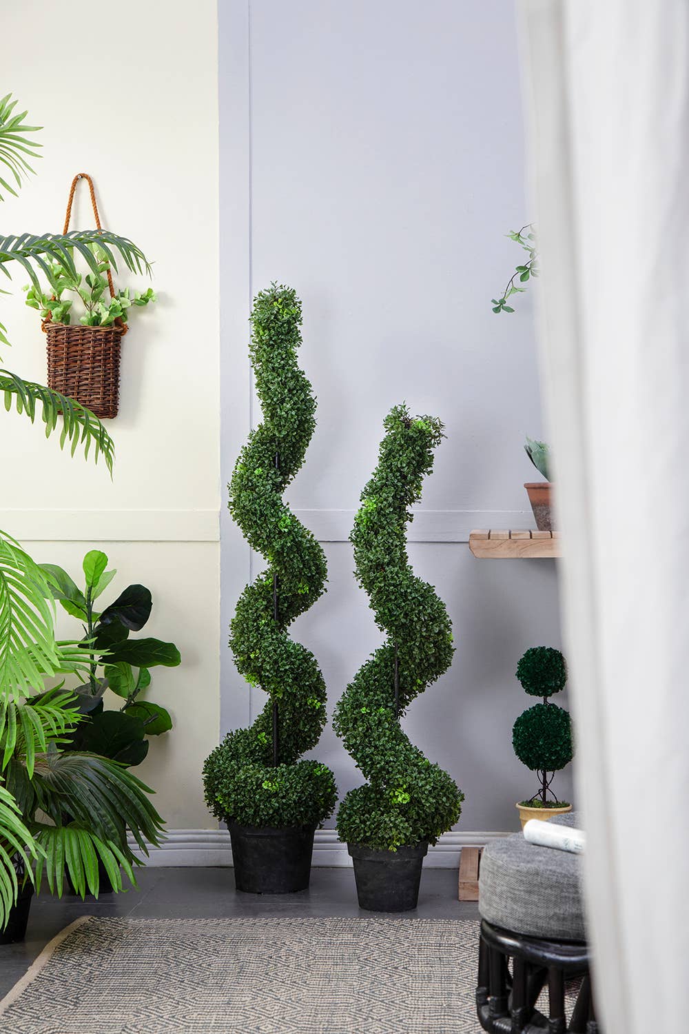 A&B Home Group Inc. - Vente Plantes artificielles - Topiaire en spirale artificielle en buis de 10,5x10,50x60" 5 pieds de haut9