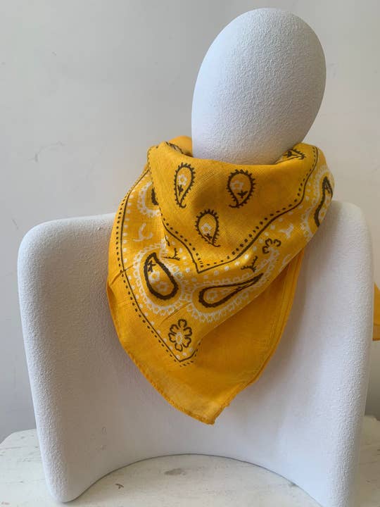 Nola by bijusol - Vente Écharpe – femme - Foulards/Bandanas Carrés en Coton 55 cm x 553