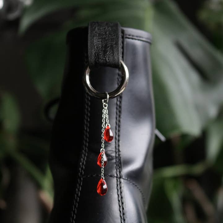 Glass Drop Dangle Boot Charm Accessories for wholesale by Cosmic Crow