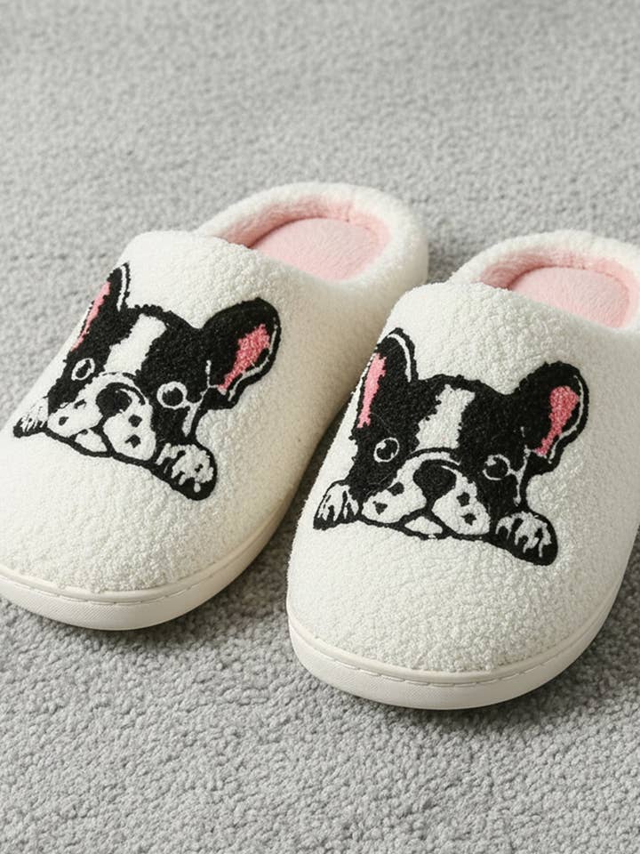 Dogs Cats Prints Plush Slippers for wholesale by Red Clover USA