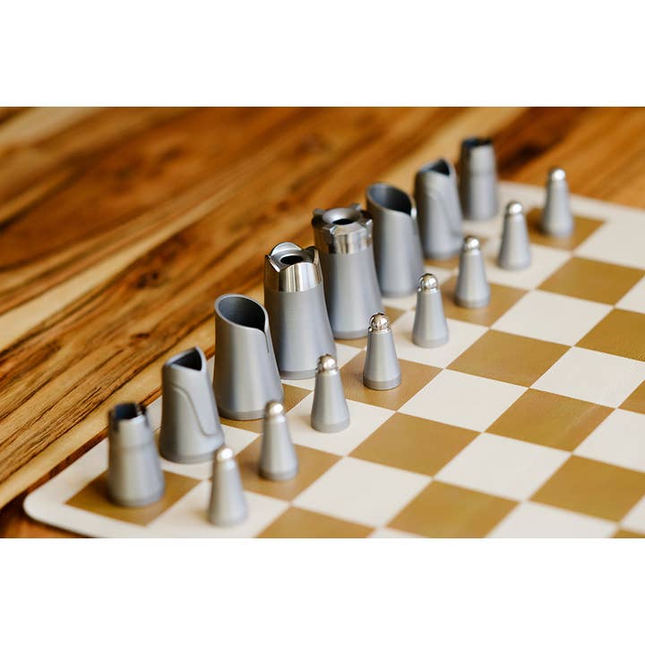 Allocacoc DesignNest - Wholesale Board Game - Crownes Chess - Compact, Portable Nesting Modern Chess Set