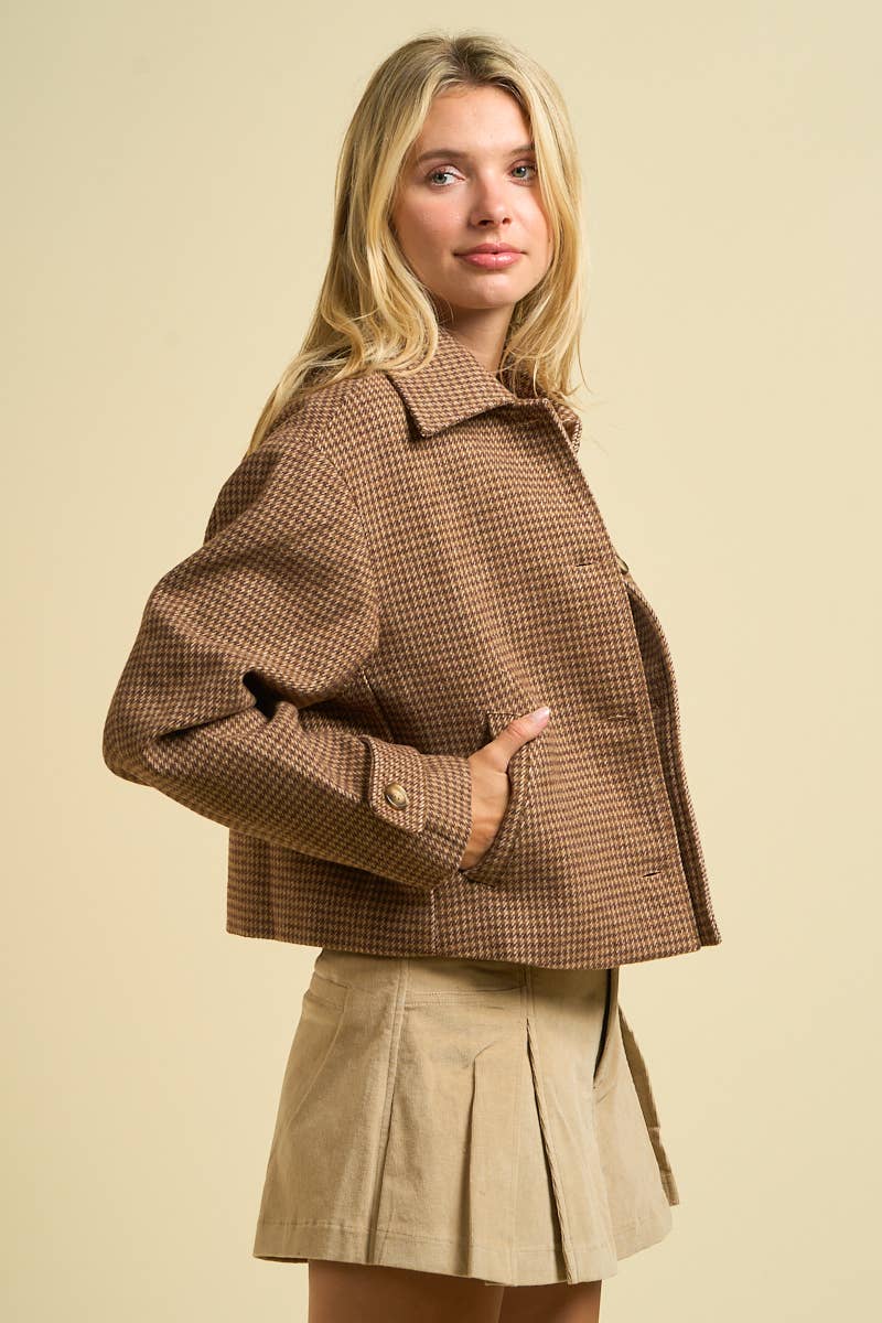 ANWND - Venta al por mayor Chaqueta - Mujer - 2819 - Chaqueta Corta de Pata de Gallo2