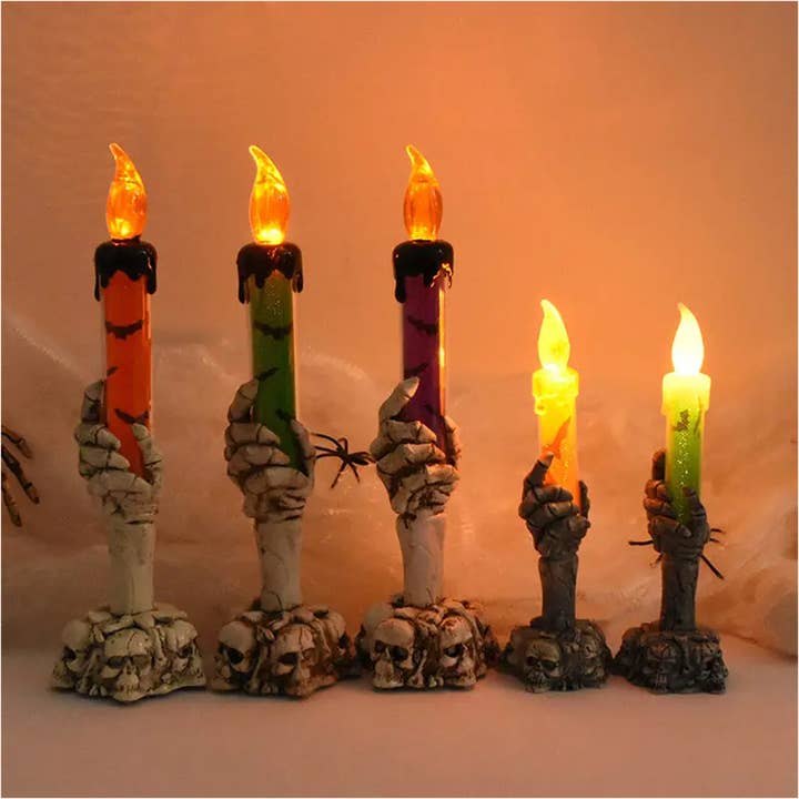 La Bella Monte - Wholesale Flameless Candle - LED Lights Horror Ghost Holding Candle Home Decor