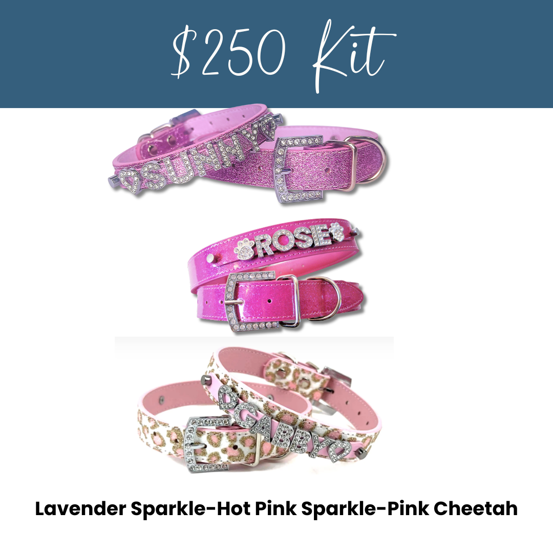 House of FurBaby - Wholesale Pet Collar - Cat/Dog - DIY Pet Collar Bar Kit: Silver Sparkle 280 Pieces $600 Value25